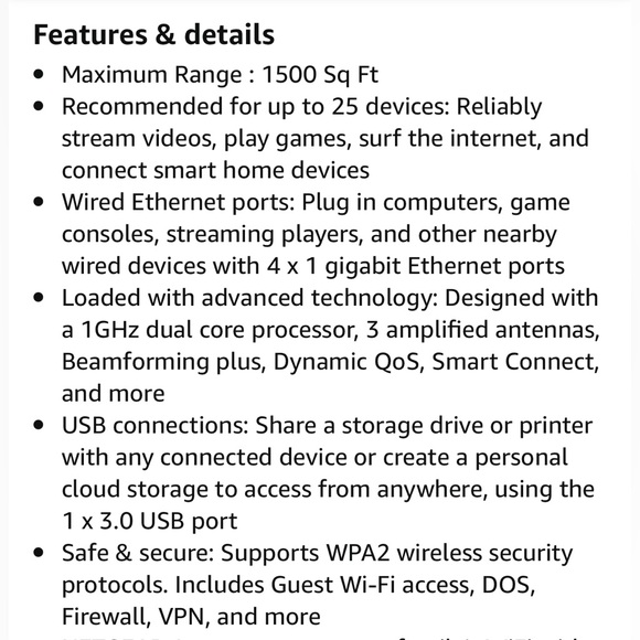 NETGEAR Nighthawk Smart Wi-Fi Router, R6700 - AC1750 - Picture 6 of 15
